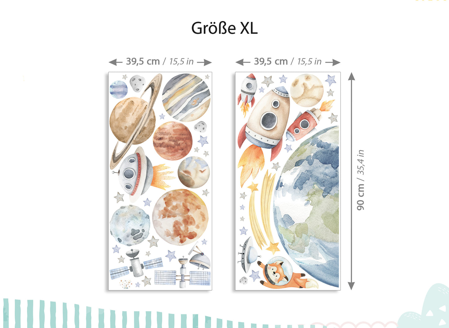 DekoKinderzimmer Wandtattoo Weltall Planeten DK1133