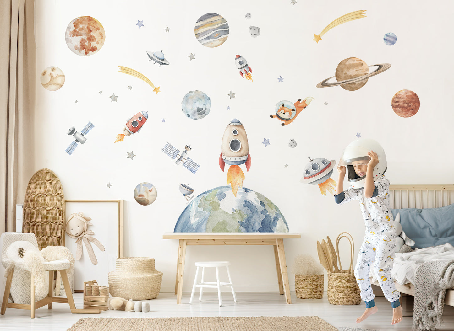 DekoKinderzimmer Wandtattoo Weltall Planeten DK1133