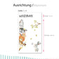 Wandtattoo Türsticker Waldtiere mit & ohne Wunschname DK1053