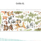 Wall decal forest animals deer fox DK1110