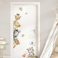 Klebekids Wandtattoo Türsticker Safaritiere mit & ohne Wunschname DK1155
