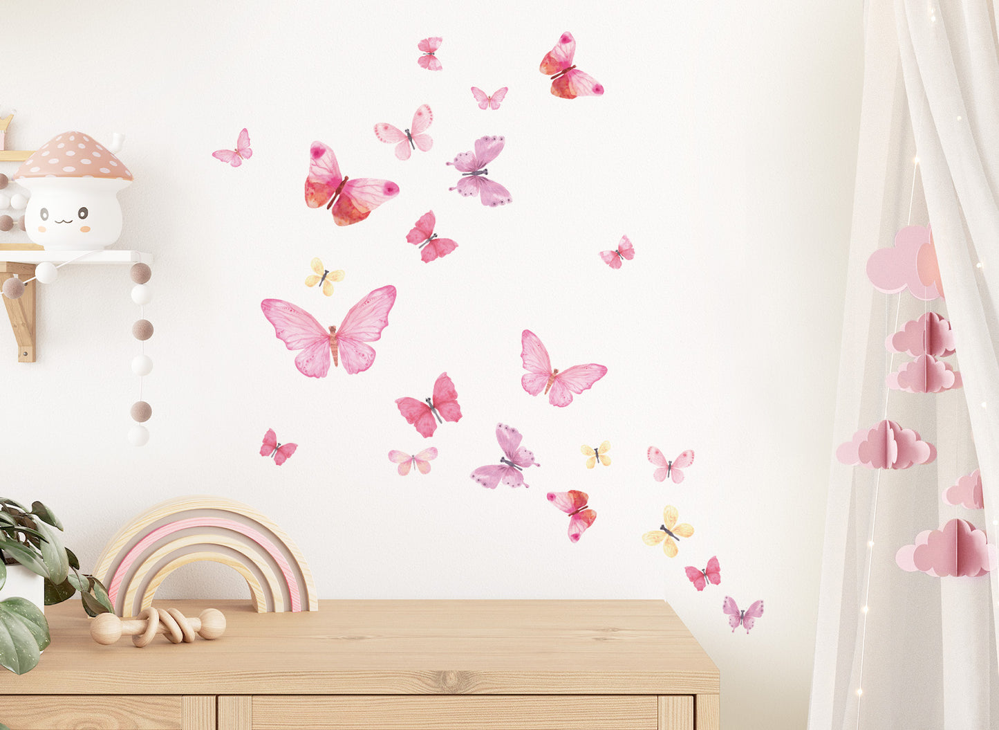 Decorative children's room wall decal butterflies DK1078