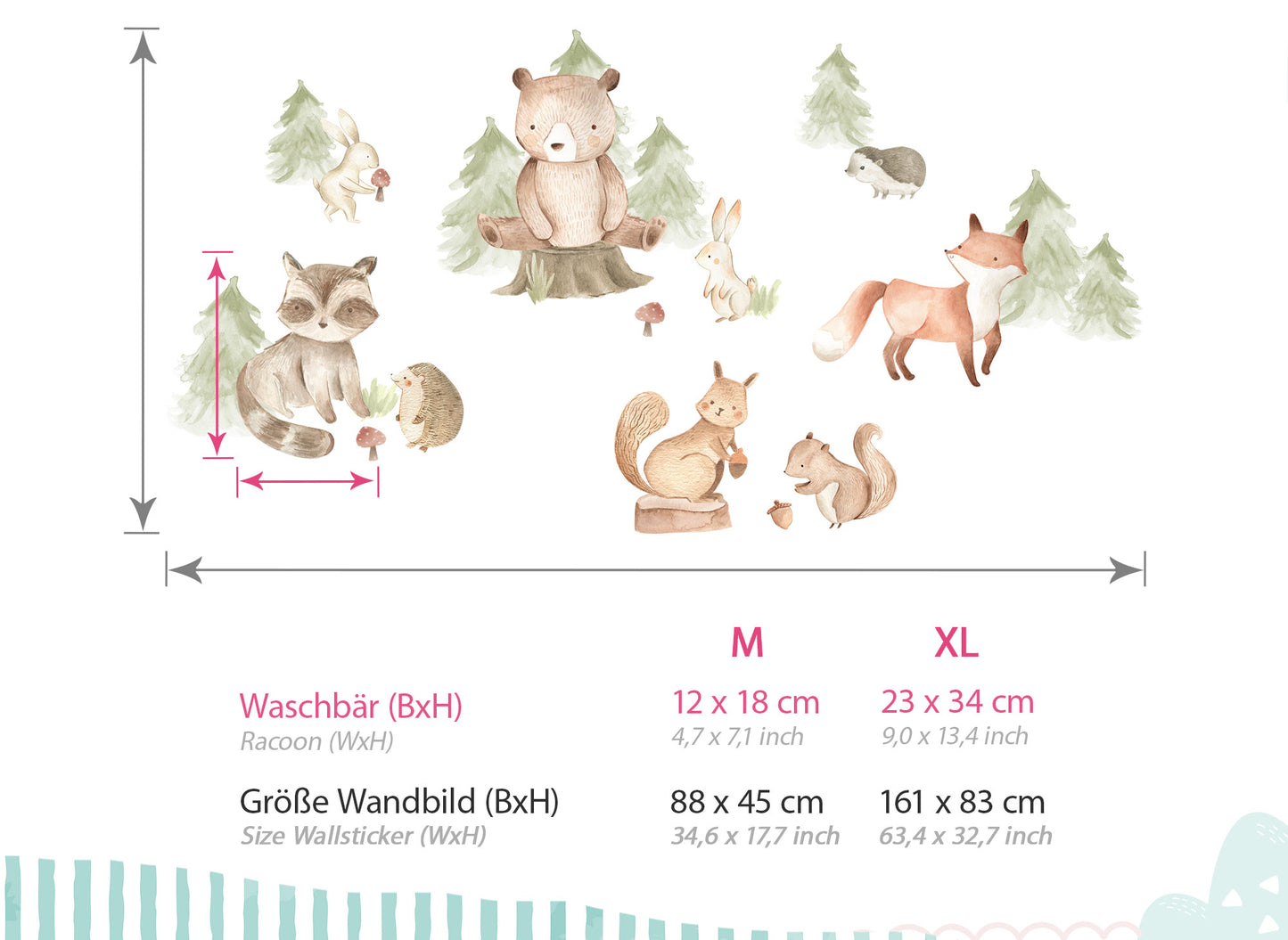 Wall decal forest animals DK1092